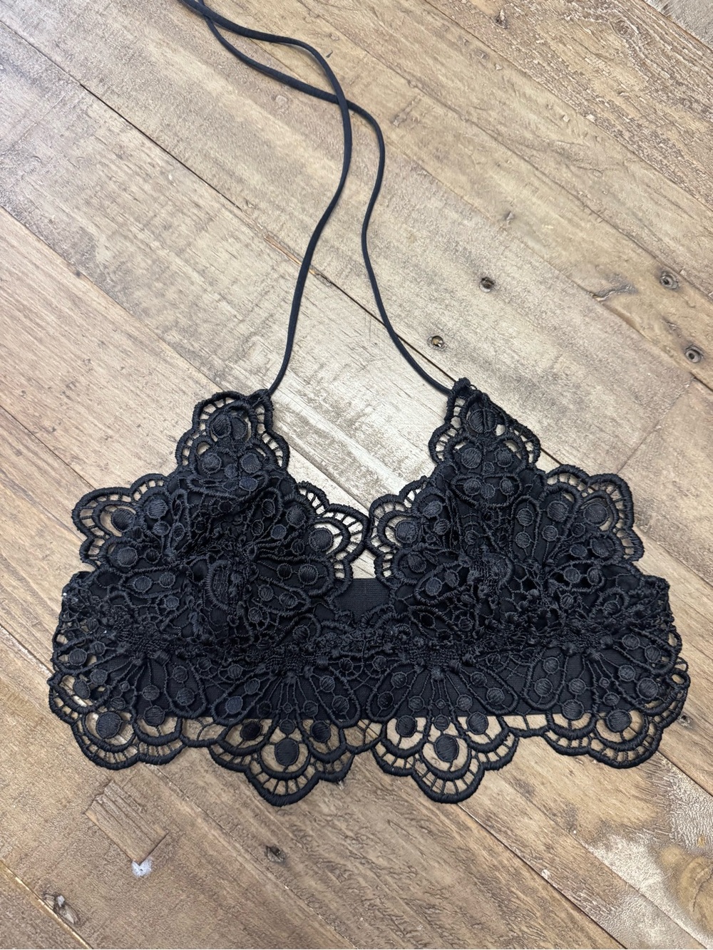 Free People Black Lace Bralette